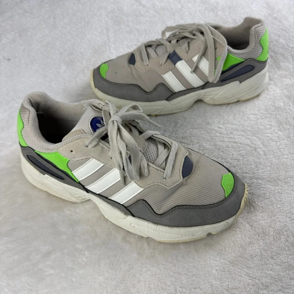 Adidas Originals Yung-96 F97182 Mens Off White Solar Green Chunky Shoes‎ 8.5